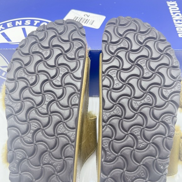 Birkenstock Arizona Big Buckle Shearling Olive Green Sandals Oil Leather EU 37 - Picture 11 of 13